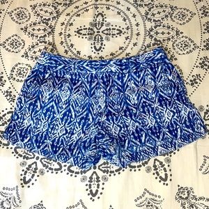 Linen Print Shorts 💙